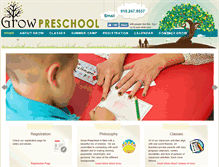 Tablet Screenshot of growpreschoolapex.com